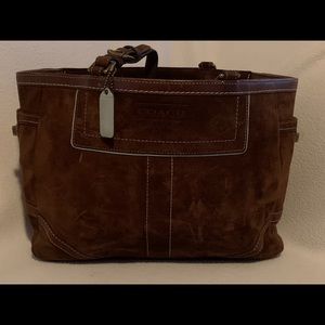 Authentic Suede Coach bag